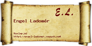 Engel Ladomér névjegykártya